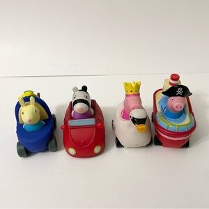 Lot of 4 Cars Peppa Pig Car Figures Buggy Racers Wheelin Jazwares